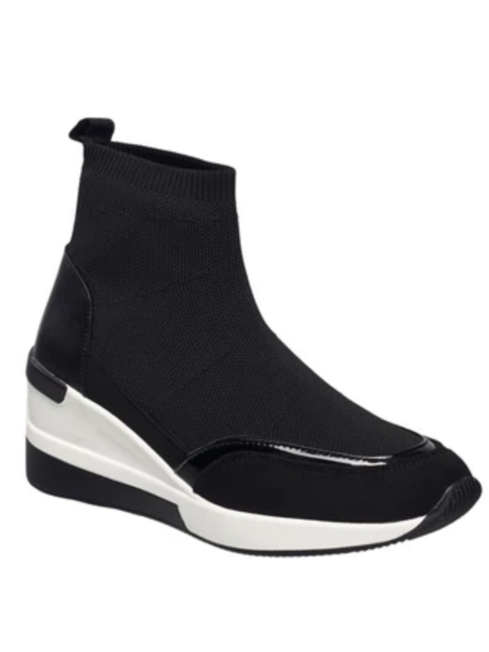 NWT French Connection | Starr Black Wedge Sneaker Sock Ankle Boot Women’s US 11